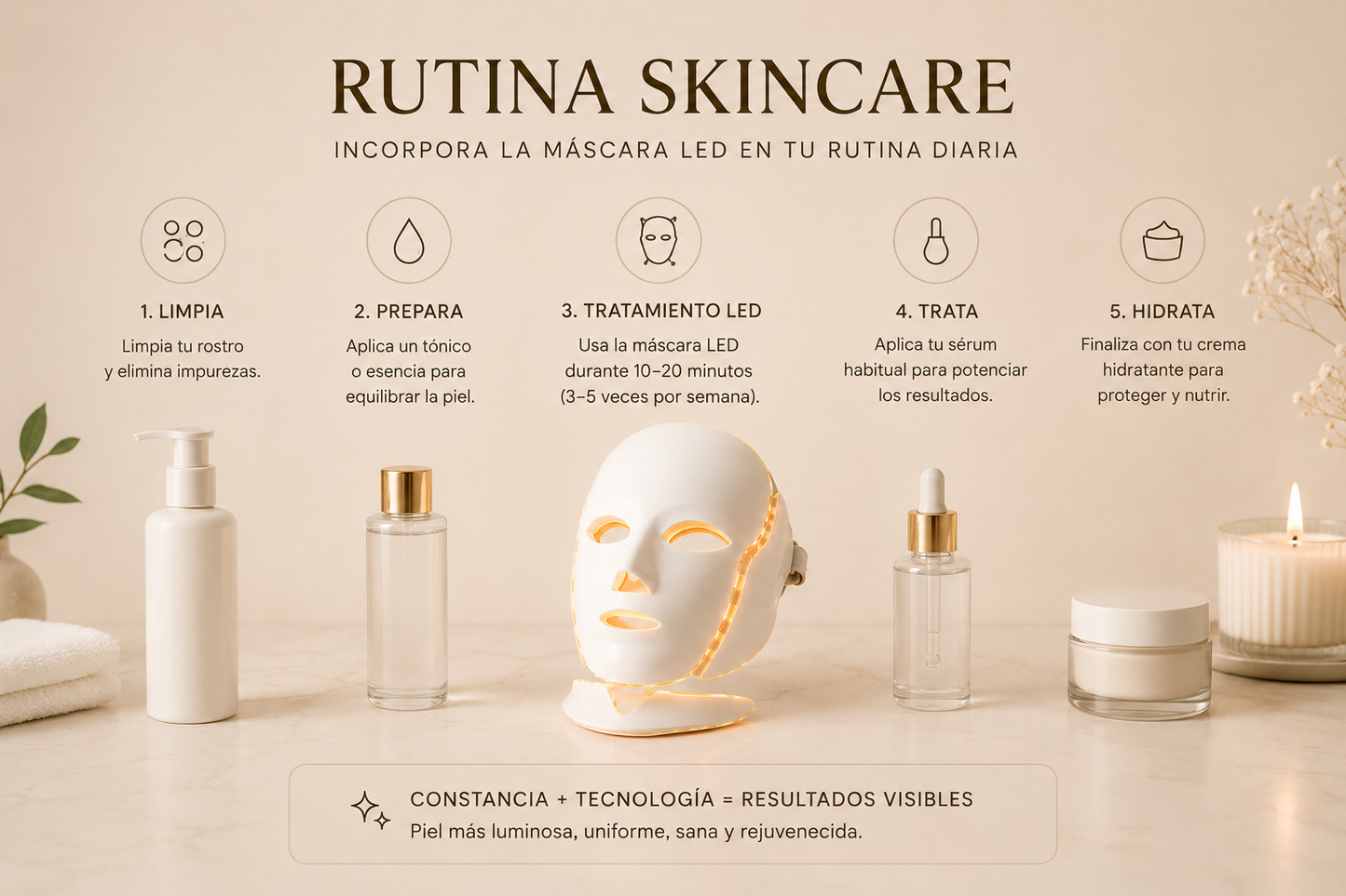 TaraLumi™ Máscara Facial LED