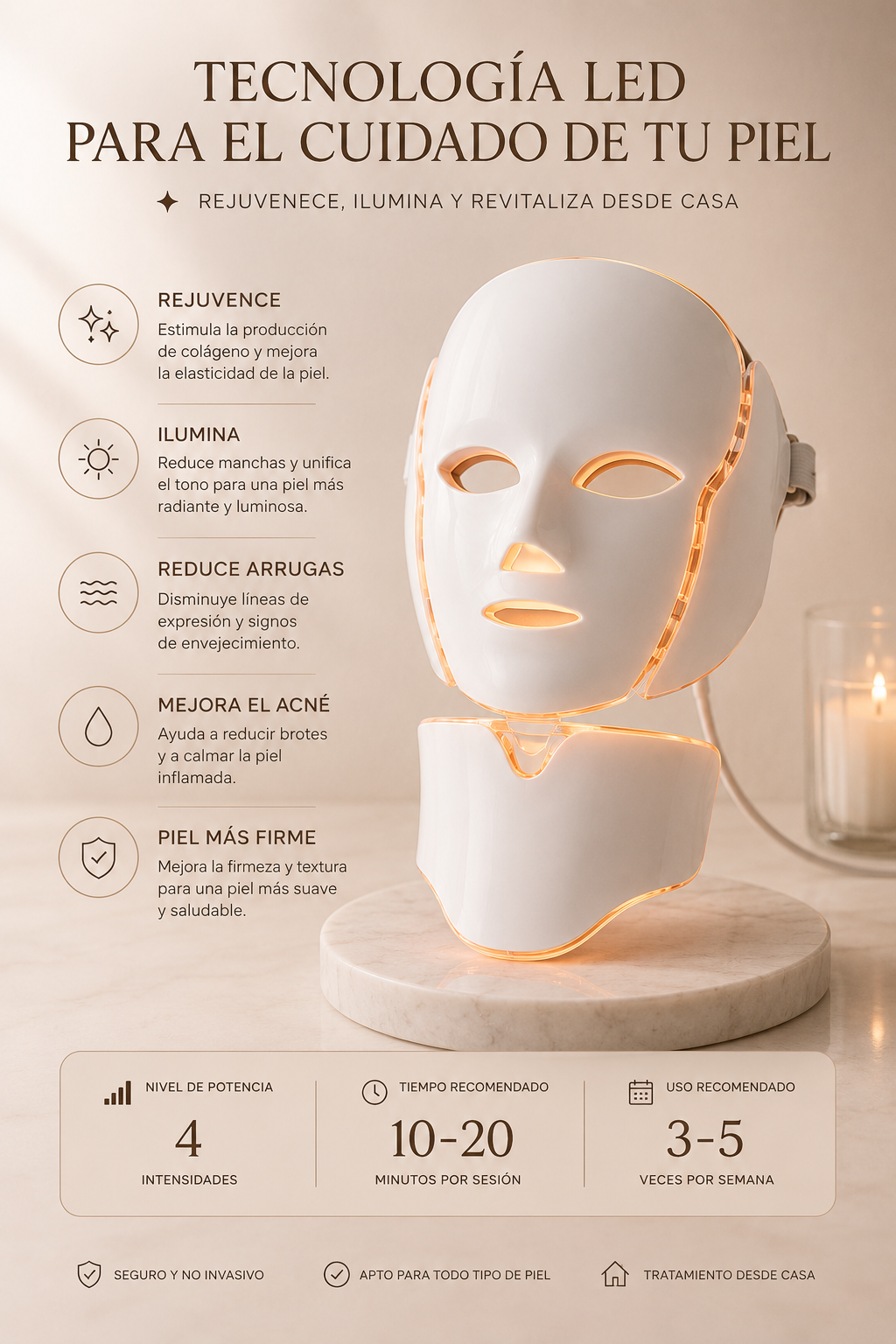 TaraLumi™ Máscara Facial LED